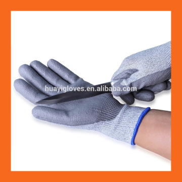Factory Price Construction Safety PU Coated Anti Cut Gloves/Hand Protection Cut Resistant Gloves for Mechanical Protection