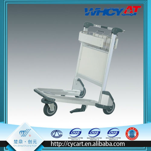 Loading 250kg 3 wheels aluminum airport passage trolley