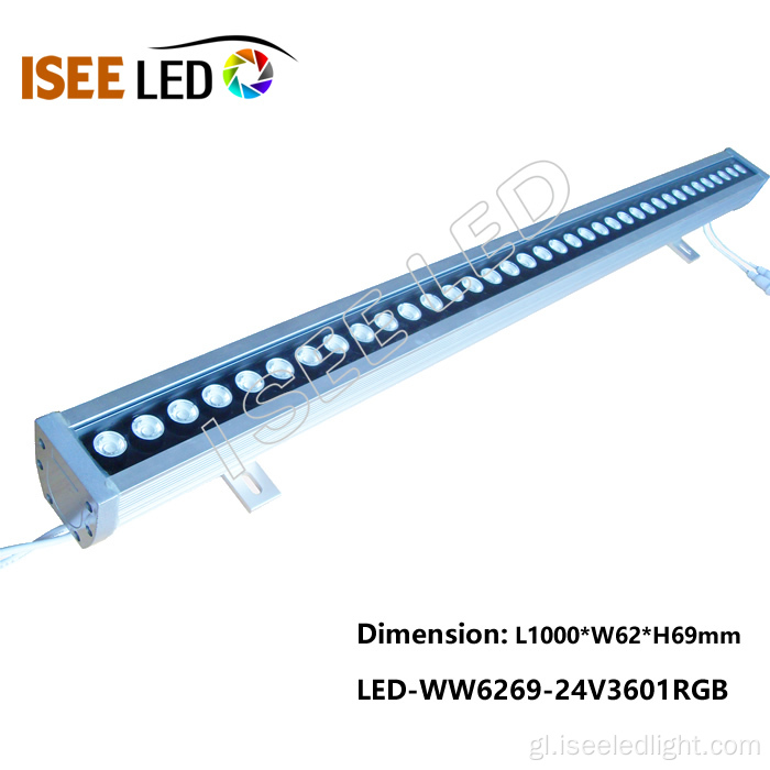 Lavadora de parede LED impermeable ao aire libre de aluminio DMX RGB