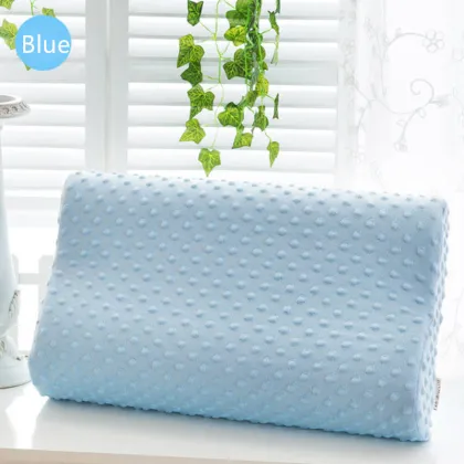 Wave Shape Memory Foam Orthopedic Cervical Pillow with Bamboo Cover