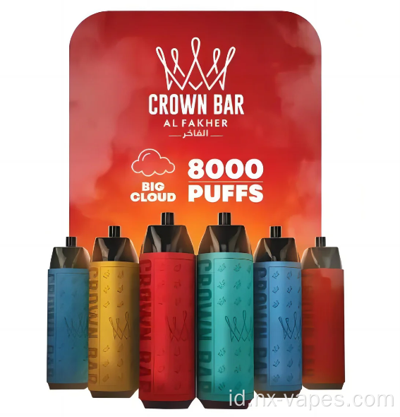 Harga Grosir Al Fakher Crown Bar 8000 Puffs