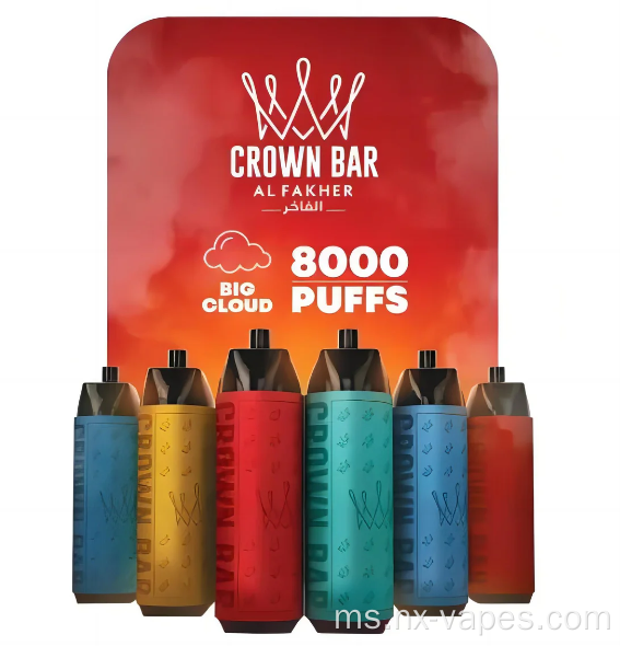 Harga Borong Al Fakher Crown Bar 8000 Puffs