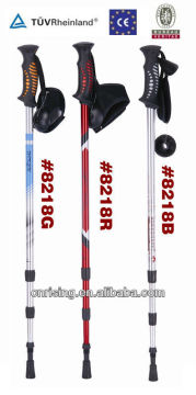 Beautiful handle walking stick, two color handle trekking pole #8218