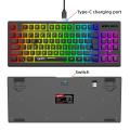 Kabellose Gaming -Membran -Tastatur mit Hintergrundbeleuchtung