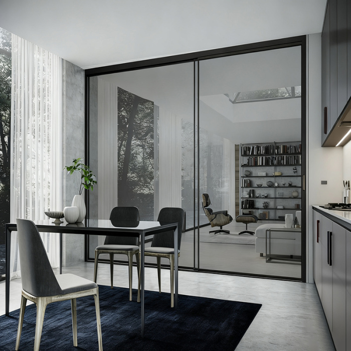 4516 Serisi Minimalist Alüminyum Alaşımlı Kayar Kapı