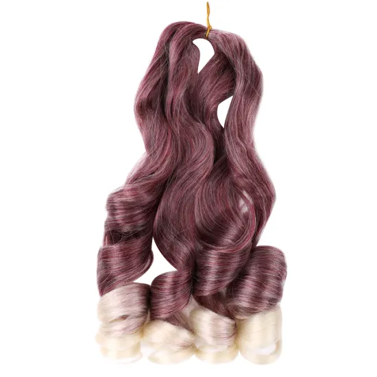 Hot sell  Synthetic deep hair bulk crochet curl  braids 150g spiral curly hair ombre color   curly braiding hair