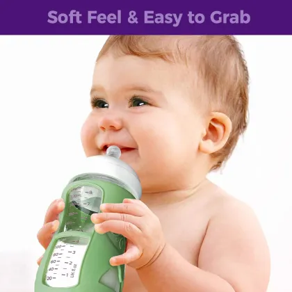 Anti-Breakage Silicone Sleeves for Avent Natural Glass Baby Bottles