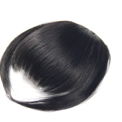 Colored clip in human hair bangs, Brazilian human hair fringes for women