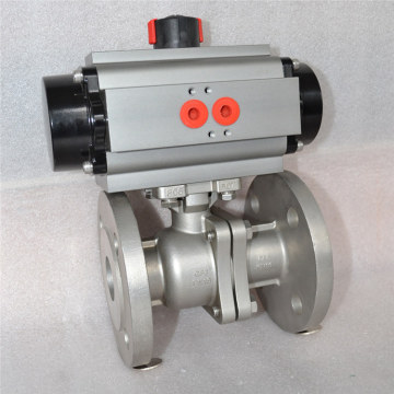 POV newest ss316 flange connection pneumatic ball valve