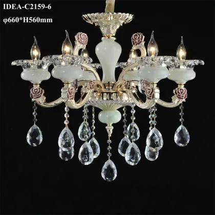 brass copper chandelier crystal baccarat lighting