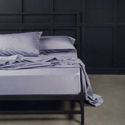 Lilac purple 100% Egyptian cotton fitted sheet