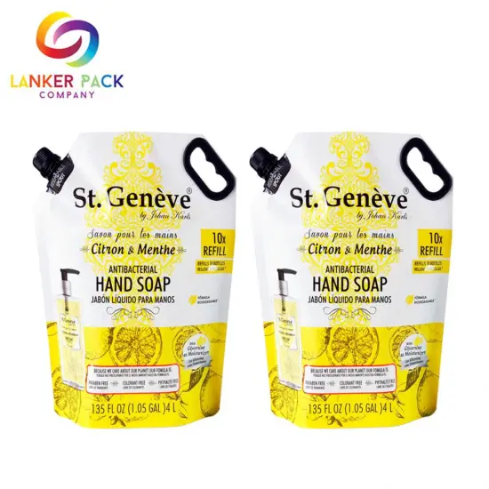 Customized Reclosable Spout Doypack For Liquid Detergent