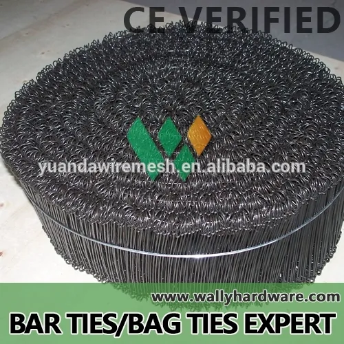 low price high quality professional hebei factory black annealed double loop wire ties , bar ties wire