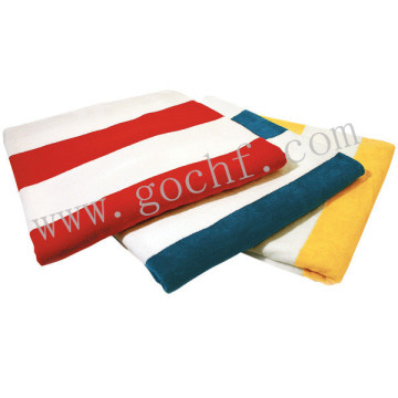 banded satin towel striped beach towel