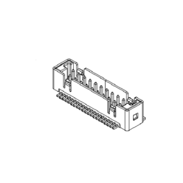 1,25 mm toonhoogte 180 ° Dual Row Wafer-SMT AW1256VD-SF-XP