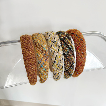 2023 Retro New Tweed Headbands for Women - Autumn Winter Fashion Hair Accessories