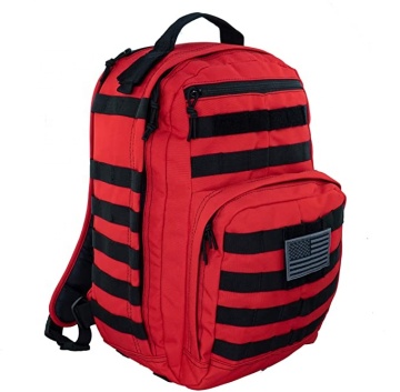 Sac tactique MOLLE EMS: Kit de sac à dos de premiers soins en traumatologie rouge robuste