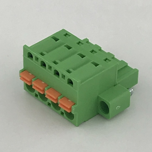 spring female pluggable terminal block with locking screws