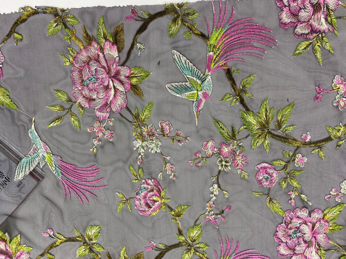Birds Embroidery Fabric