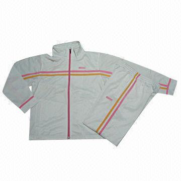 Children's Jogging Suit, Made of Polyester Tricot Bruch, Customized Colors Available