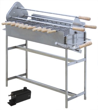 Stainless steel rotary charcoal bbq grill