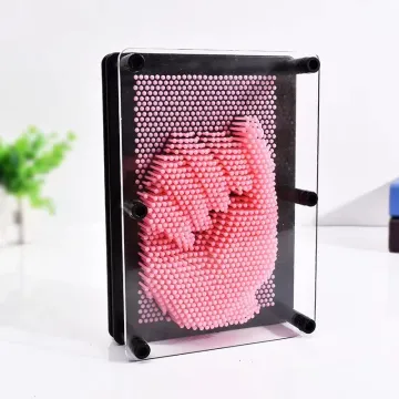 Colorful 3D Pin Art Board Sculpture: An Engaging Kids' Toy and Art Impression Game Board