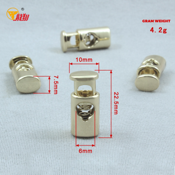 Oval Top Cylindrical Metal Spring Cord Lock