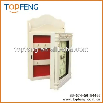 Wall clock with safe box for key