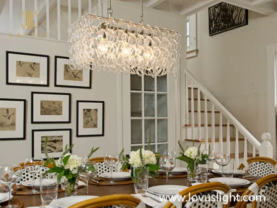 Custom villa restaurant crystal chandelier decorative atmosphere ceiling lamp villa chandelier