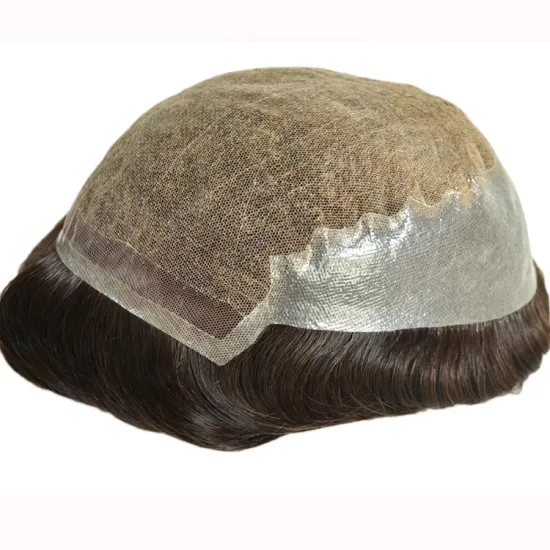 Swiss Lace Human Hair Toupee for Men - 100% Brazilian Virgin Cuticle Aligned Hair