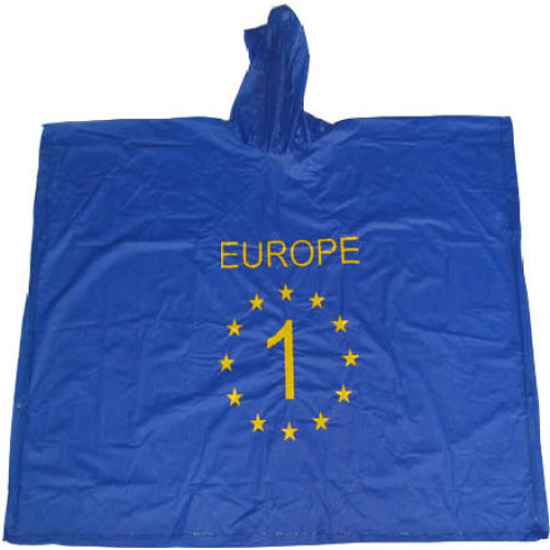 herbruikbare pvc regenponcho met logo