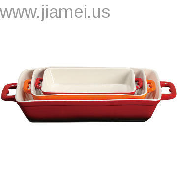 Square Stoneware bakeware--Orange