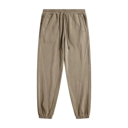 Autumn and winter new splicing washed sports pants