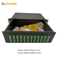 แผงแพทช์กล่องเลิกจ้างไฟเบอร์ 3U 96 แกน LC เพล็กซ์ไฟเบอร์