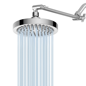 Bathroom High Quality Chrome Overhead Shower Set with Extension Arm and Rain Showerhead