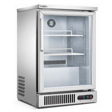 Single Door Beer Cooler: Glass Door Refrigerator for Under Counter Use