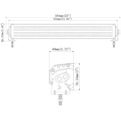 22" OSRAM chip bar light for car