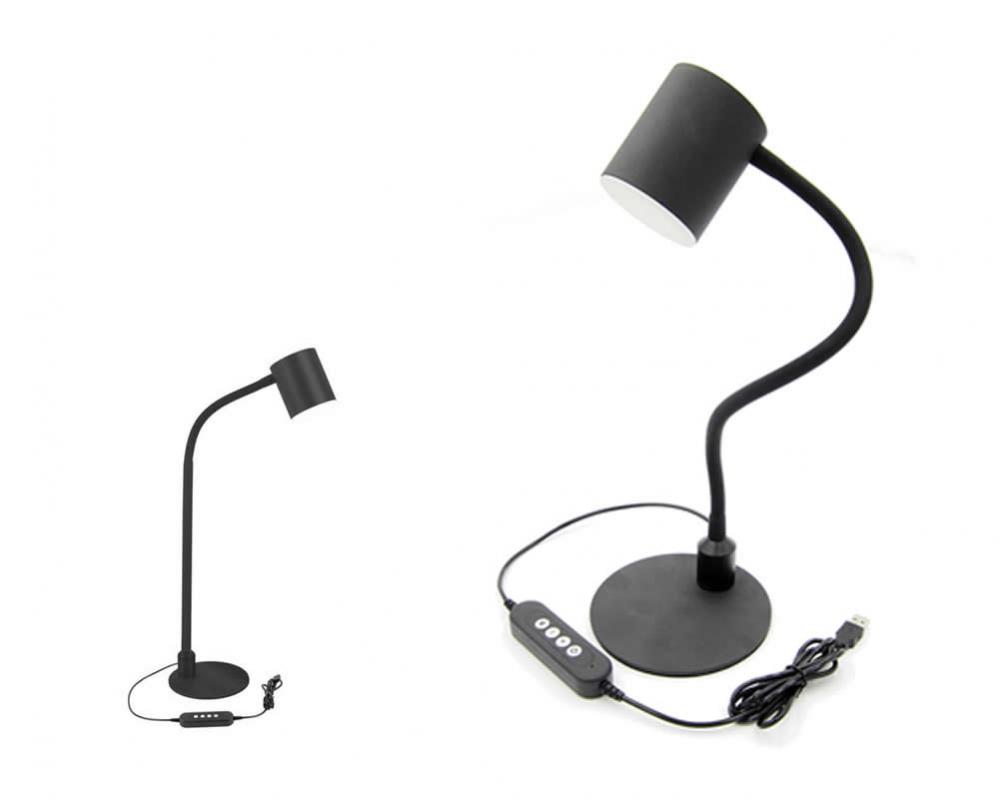 Black LED desk lamp with remote control