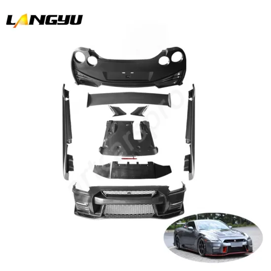 2008+ Car BodyKit Engine Hood GTR35 Upgrade Nismo Full Bumper For Nissan Wide BodyKit