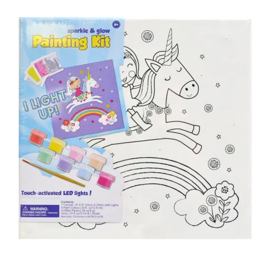 Canvas Sparkle and Glow Painting Kit for Kids