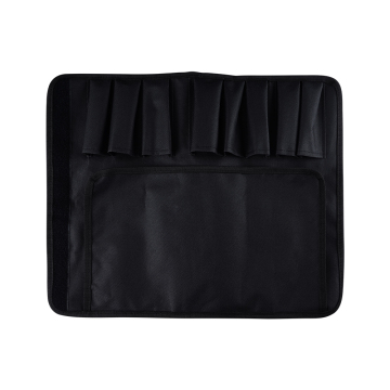Costume de 8 pièces personnalisé Sac de porte-couteau en toile à cire noir