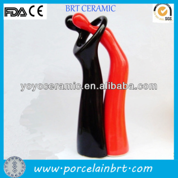 black and red ceramic valentines day wedding decorations