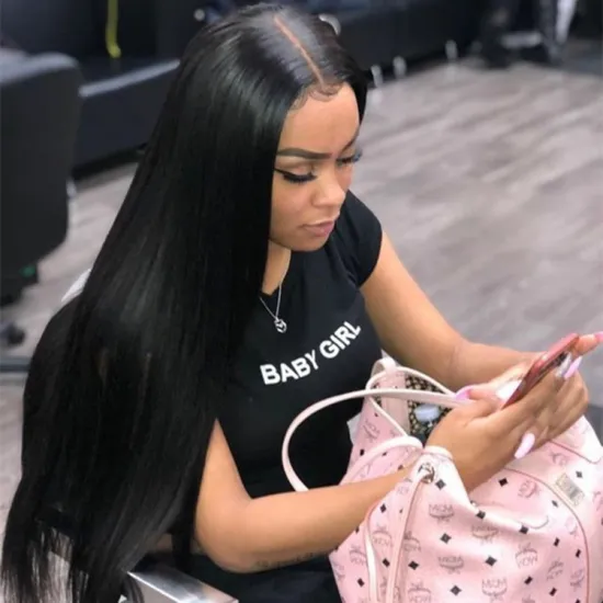 Megalook 100 Human Hair Lace Front Wigs,Cheap 4*4 Closure Wig With Baby Hair