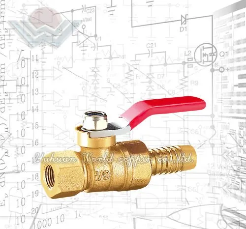 WD-2203 Brass Mini Straight Gas Ball Valve With Hose Union