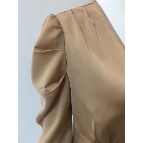 Solid Silky Poly Shirt with Buttons