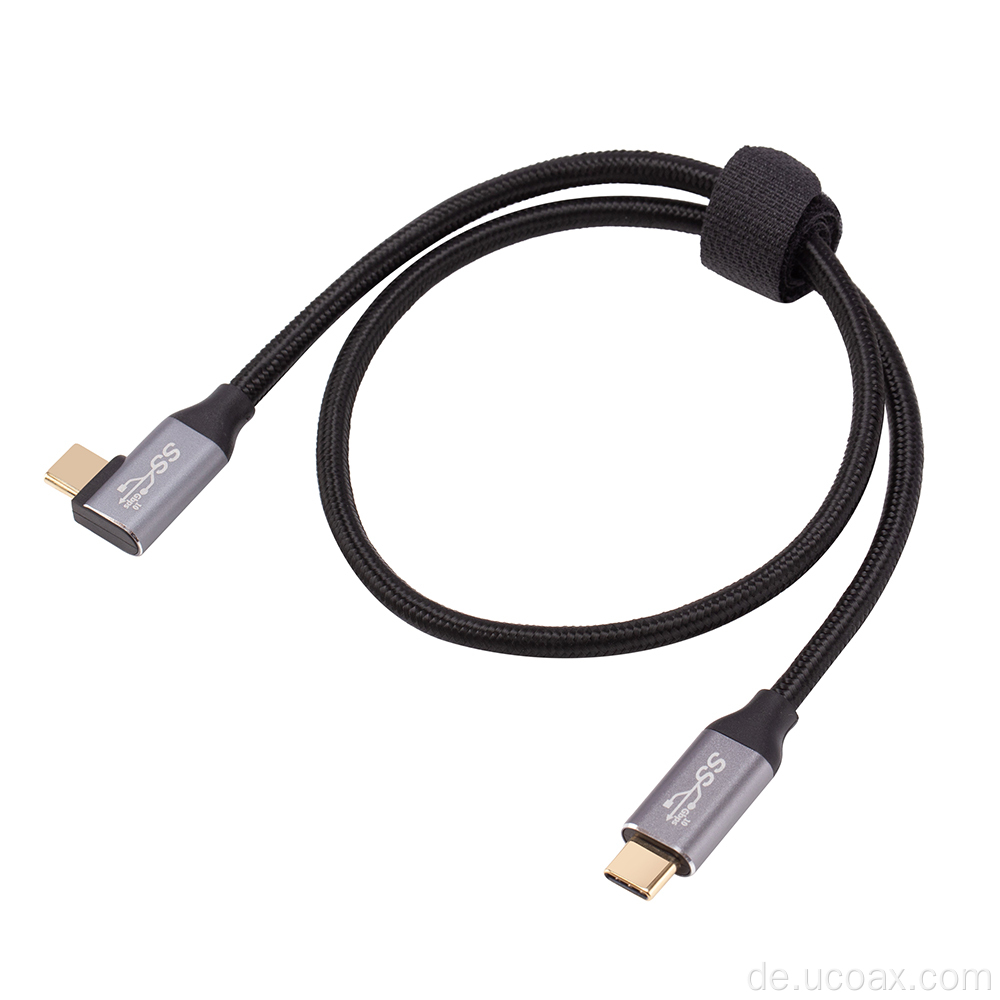 USB -Typ -C -Kabel 3.1 Gen2 10 Gbit / s Winkel