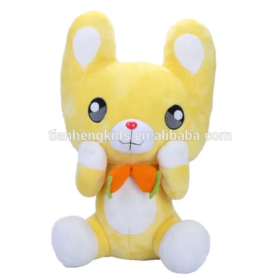16 inch Plush Carrot Rabbit Series in Standing Pose-Yellow