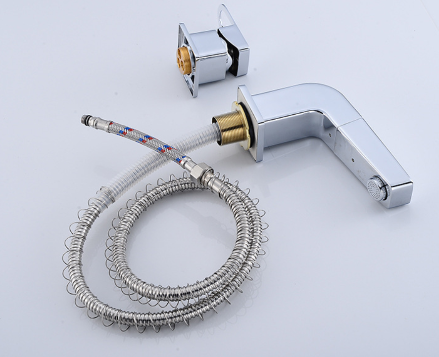 목욕탕 새로운 디자인 당기는 기능을 가진 가동 가능한 금관 악기 세면기 &amp; 욕조 꼭지