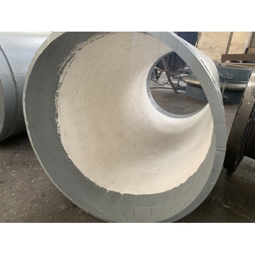 Ceramic patch wear resistant tube