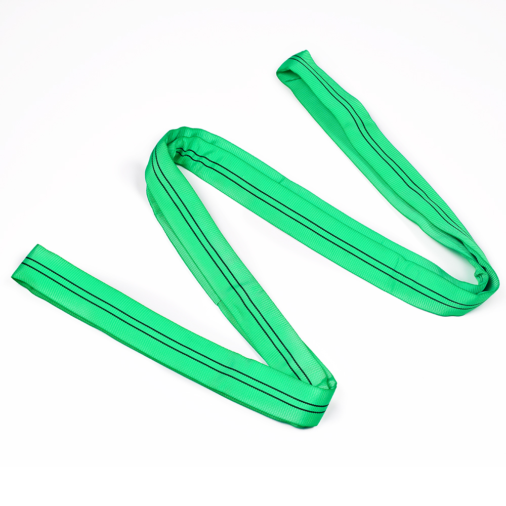 2 Ton 2M Or OEM Length Polyester 2T Round Lifting Sling Belt Green ...